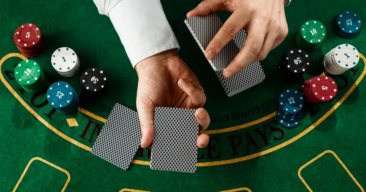 Table de blackjack lors d'une soirée Eclatdejoie